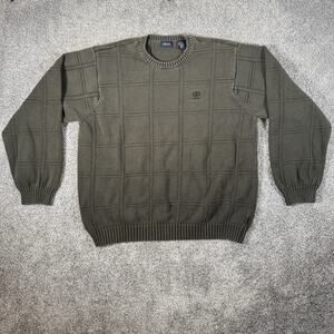 Vintage Y2K Izod Sweater Size XXL Textured Grid Biggie Preppy Hip Hop Streetwear